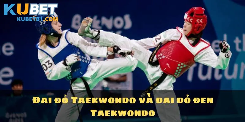 Đai đỏ Taekwondo và đai đỏ đen Taekwondo – Những mốc quan trọng trong môn võ